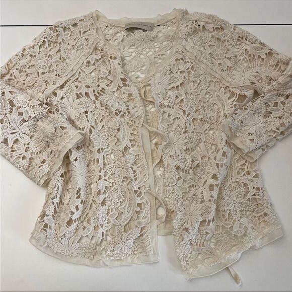 Purification Garcia sheer open front tie cardigan 40 - Picture 1 of 7